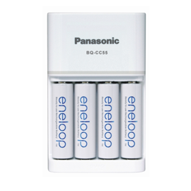 Panasonic Eneloop BQ-CC55 batteriladdare + 4 x AA Eneloop